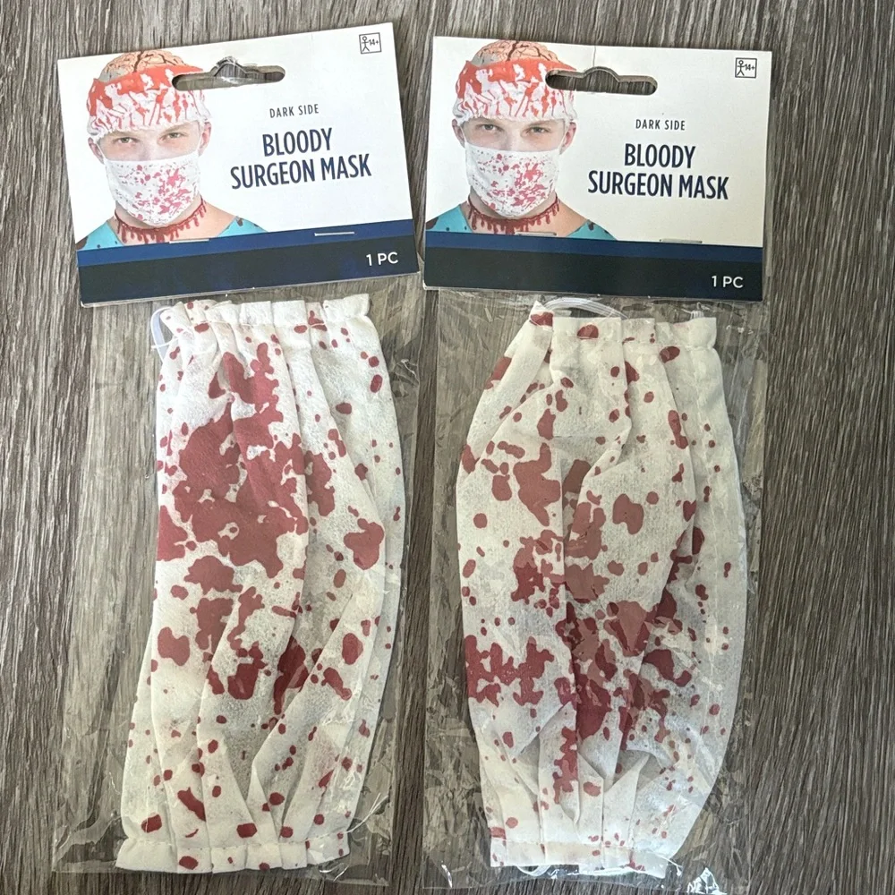 2pk Bloody Surgeon Mask